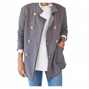 NEW FRANK & EILEEN belfast english peacoat in elephant